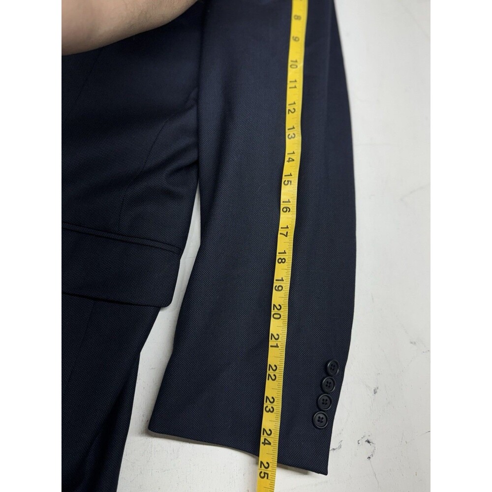 Vitale Barberis Canonico Super 110s Wool Blazer Zanieri Mens 46R Navy Blue - Picture 8 of 10